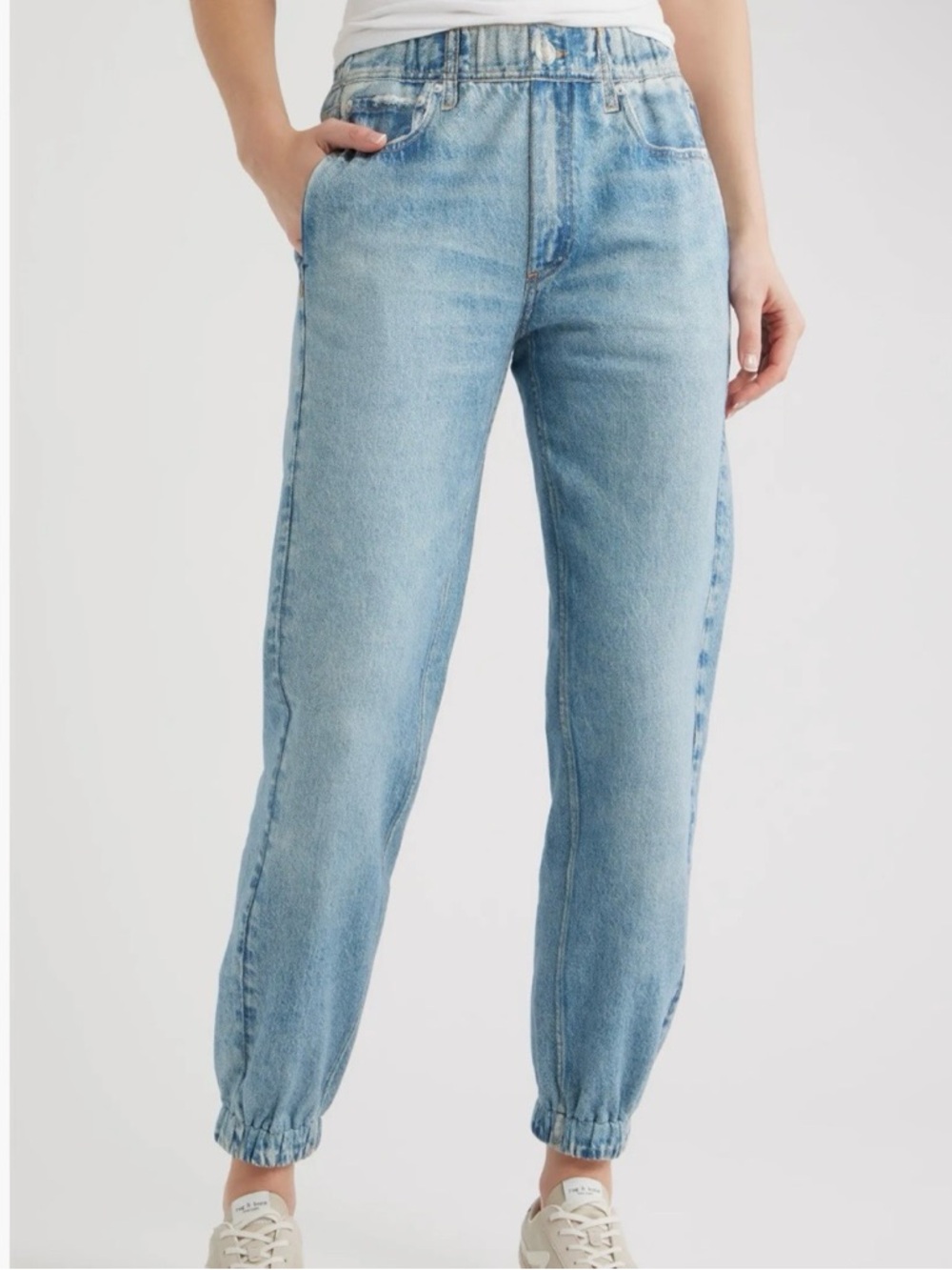 rag & bone Light Wash Denim Jogger Pants